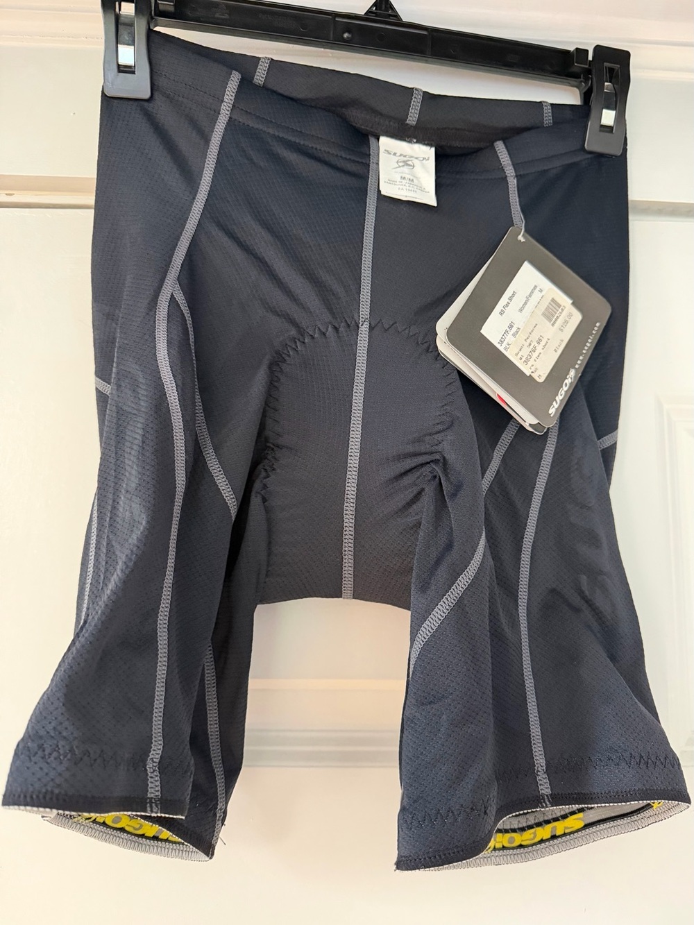 SUGOI Black and Gray women’s Cycling Shorts with Contrast Stitching